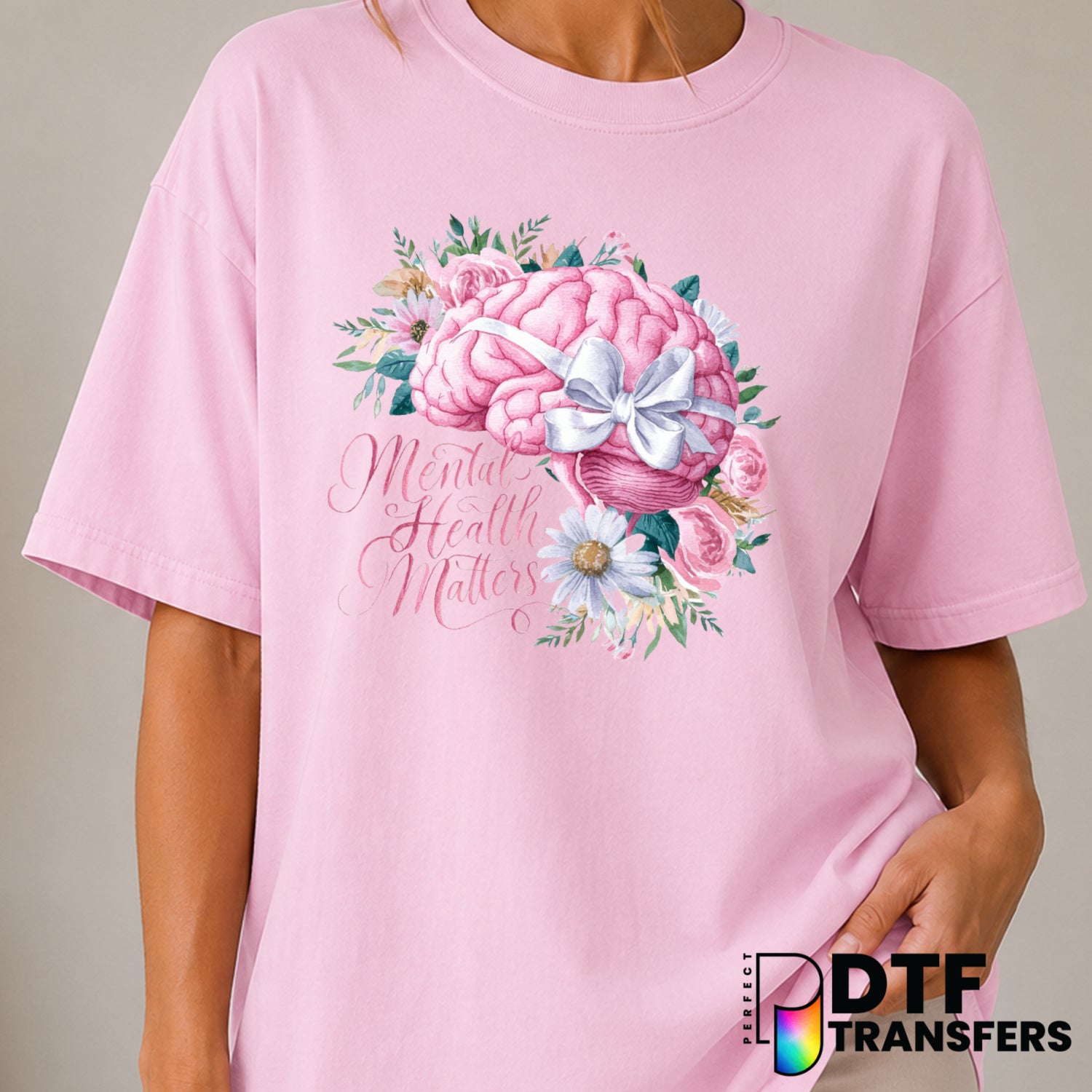 “Mental Health Matters” – Mental Health Awareness DTF Transfer (view 1 of 2) – by Perfect DTF Transfers – Premade DTF Tran...