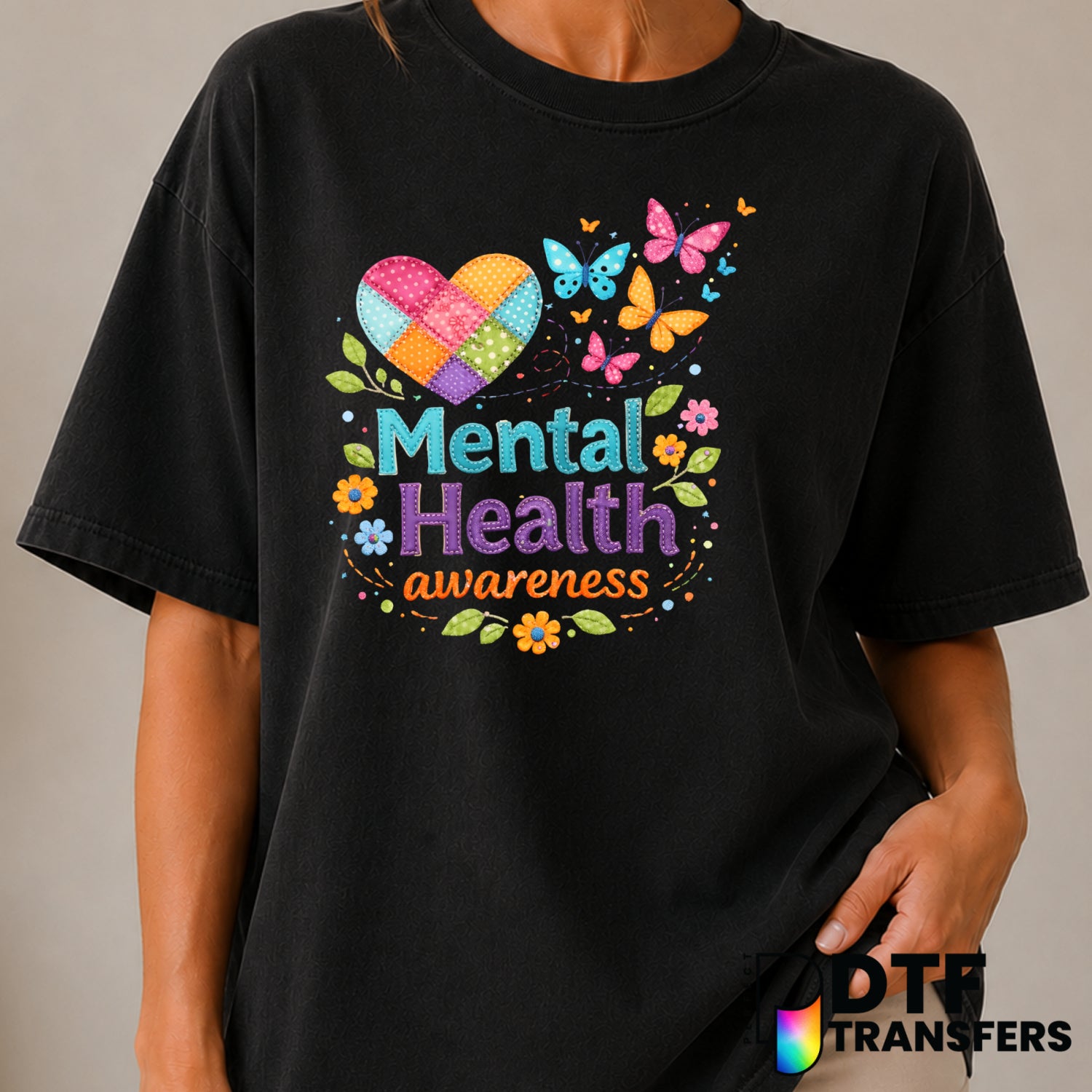 Mental Health Matters – Mental Health Awareness DTF Transfer (view 2 of 2) – by Perfect DTF Transfers – Premade DTF Transf...