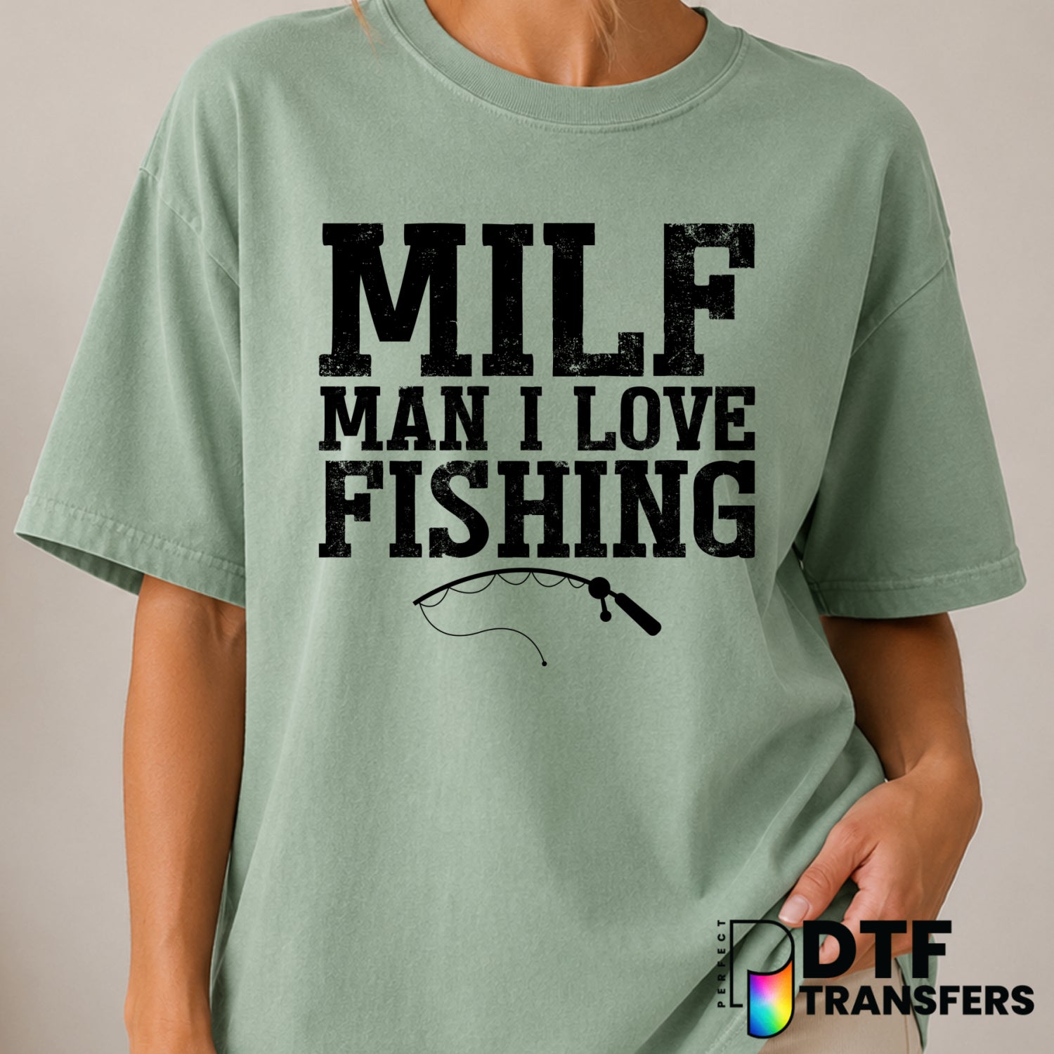MILF Man I Love Fishing – Fishing DTF Transfer (view 2 of 2) – by Perfect DTF Transfers – Premade DTF Transfers – Fishing,...