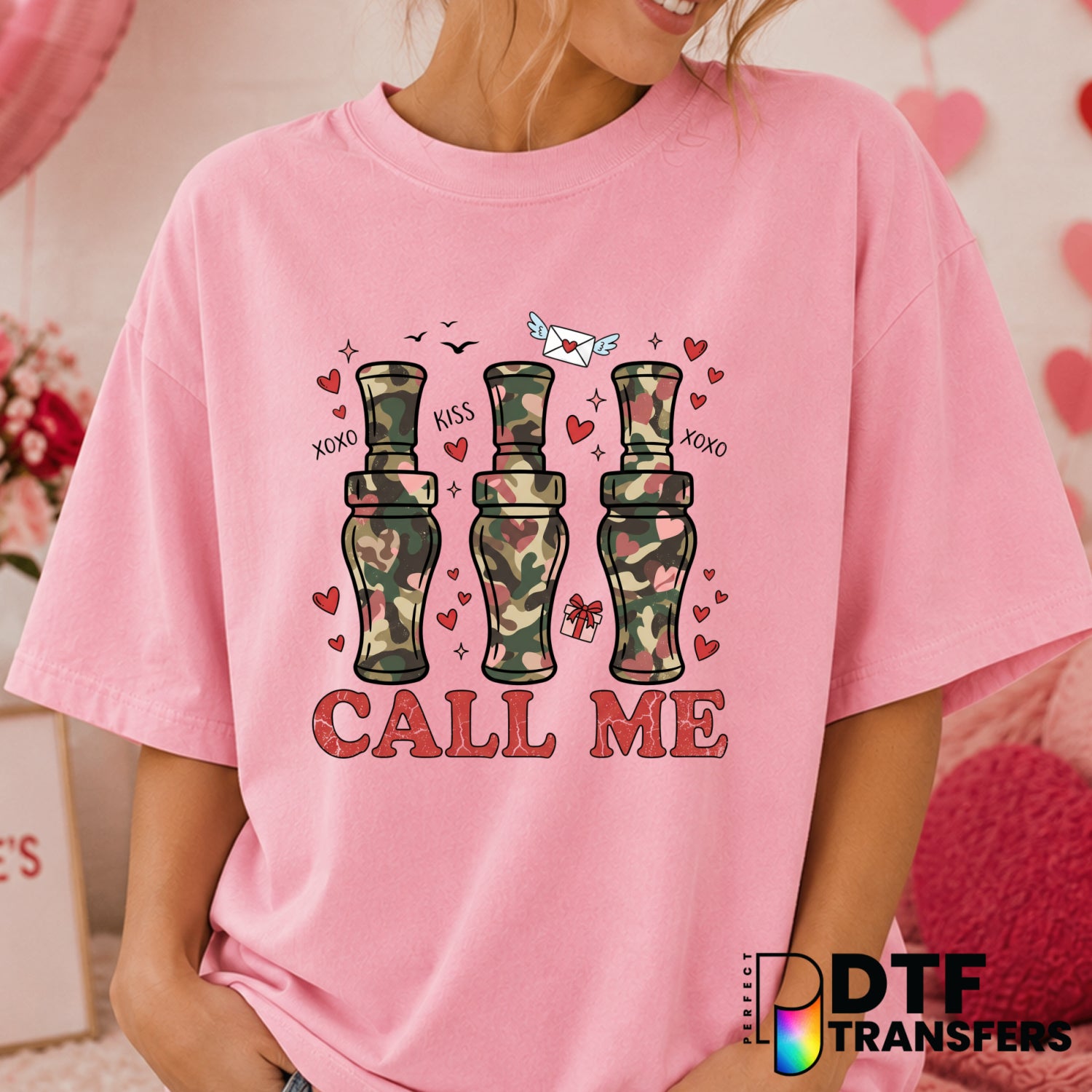 Mister CALL ME DUCK CALL – Valentine's Day DTF Transfer (view 2 of 2) – by Perfect DTF Transfers – Premade DTF Transfers –...