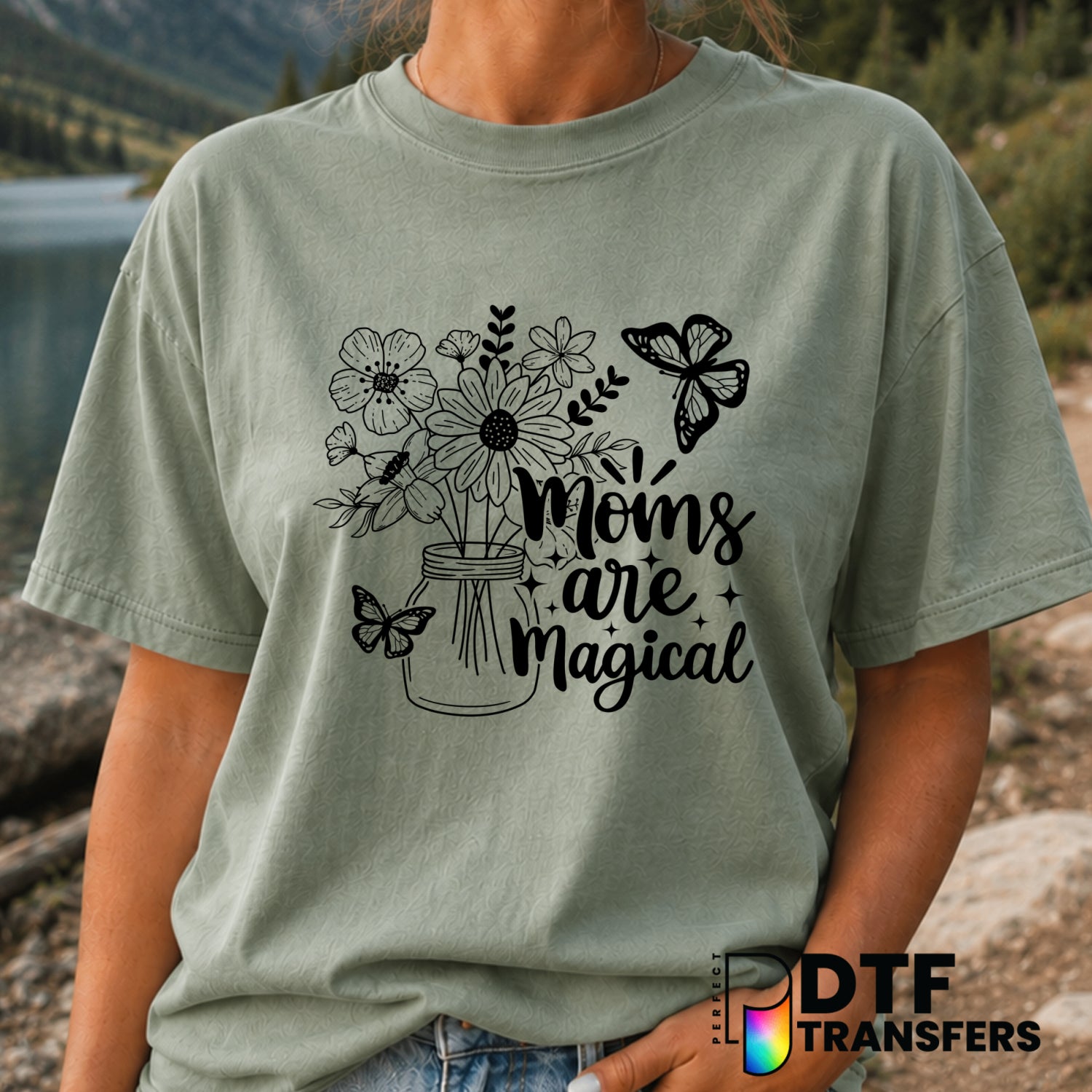 Moms Are Magical – Mother's Day DTF Transfer (view 1 of 2) – by Perfect DTF Transfers – Premade DTF Transfers – Mother's D...