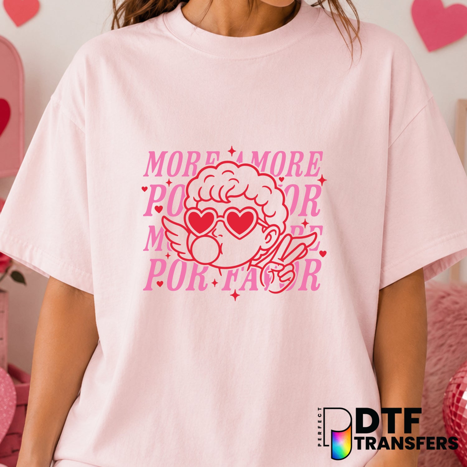 More Amore Por Favor Cupid – Valentine's Day DTF Transfer (view 2 of 2) – by Perfect DTF Transfers – Premade DTF Transfers...