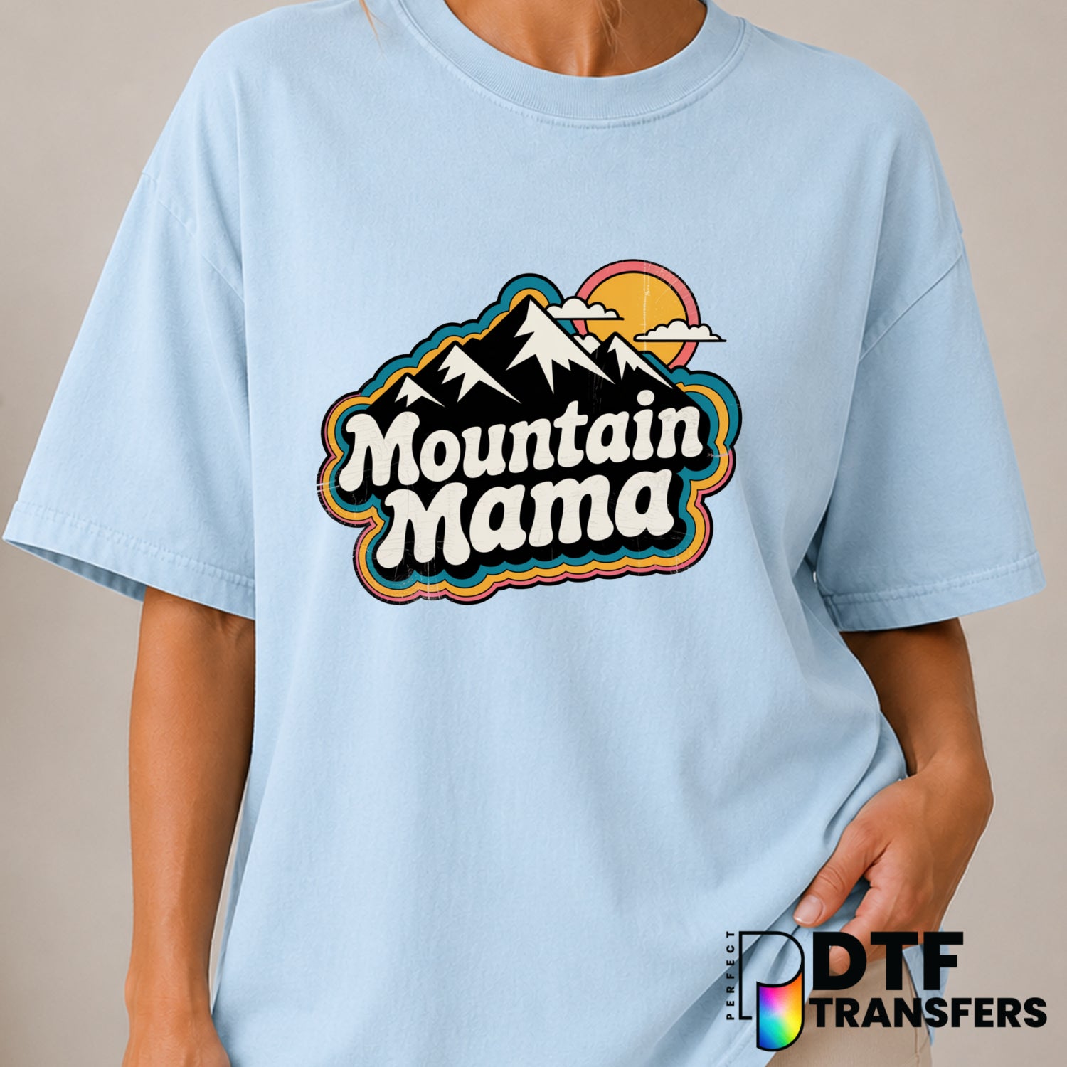 Mountain Mama – Camping DTF Transfer (view 1 of 2) – by Perfect DTF Transfers – Premade DTF Transfers – Camping, Outdoor