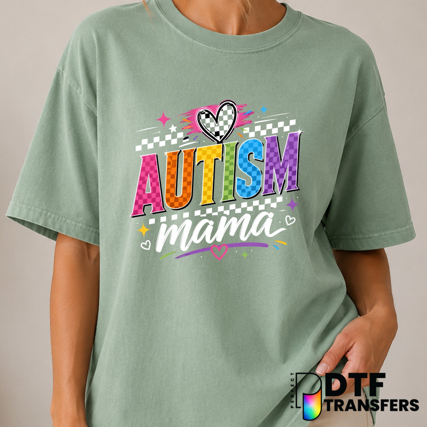 Neurodiversity Autism Awareness Heart DTF Transfer (view 1 of 2) – by Perfect DTF Transfers – Premade DTF Transfers – Auti...