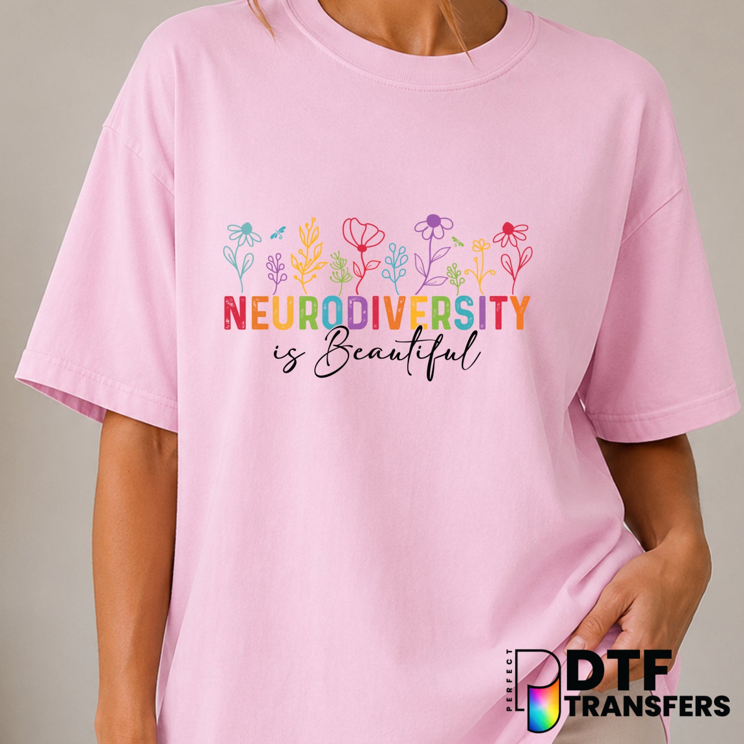 Neurodiversity Is Beautiful – Autism Awareness DTF Transfer (view 1 of 2) – by Perfect DTF Transfers – Premade DTF Transfe...