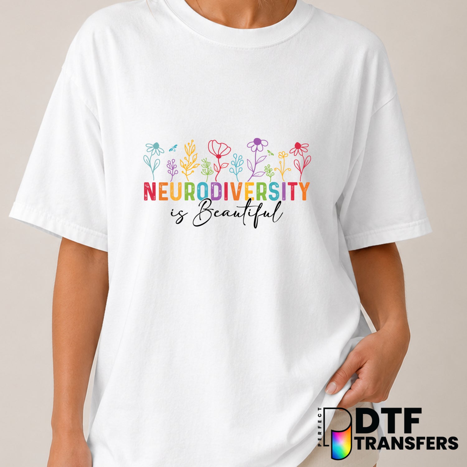 Neurodiversity Is Beautiful – Autism Awareness DTF Transfer (view 2 of 2) – by Perfect DTF Transfers – Premade DTF Transfe...