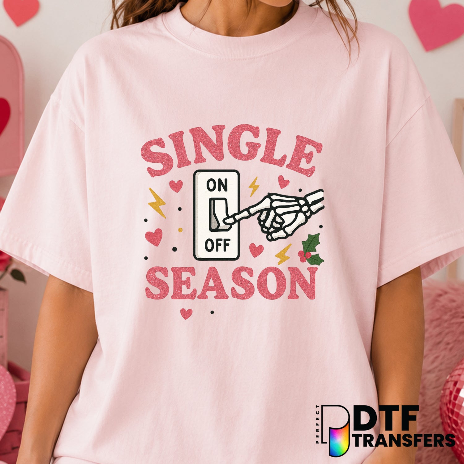 Our First Valentine's Day – Valentine's Day DTF Transfer (view 2 of 2) – by Perfect DTF Transfers – Premade DTF Transfers...