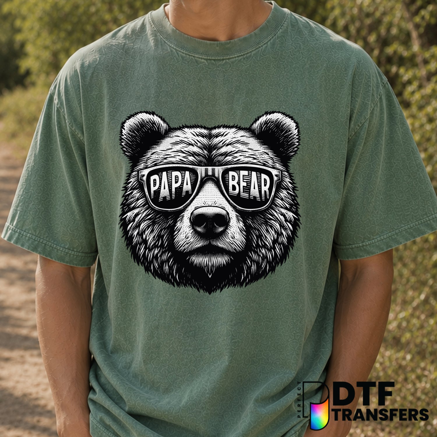 PAPA BEAR – Father's Day DTF Transfer (view 1 of 2) – by Perfect DTF Transfers – Premade DTF Transfers – Father's Day, Dad