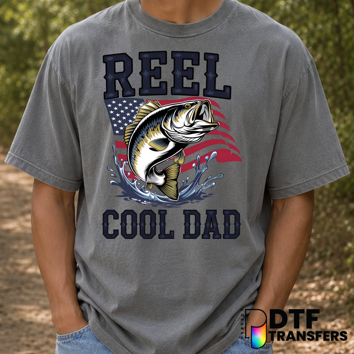 Reel Cool Dad – Father's Day DTF Transfer (view 2 of 2) – by Perfect DTF Transfers – Premade DTF Transfers – Father's Day,...