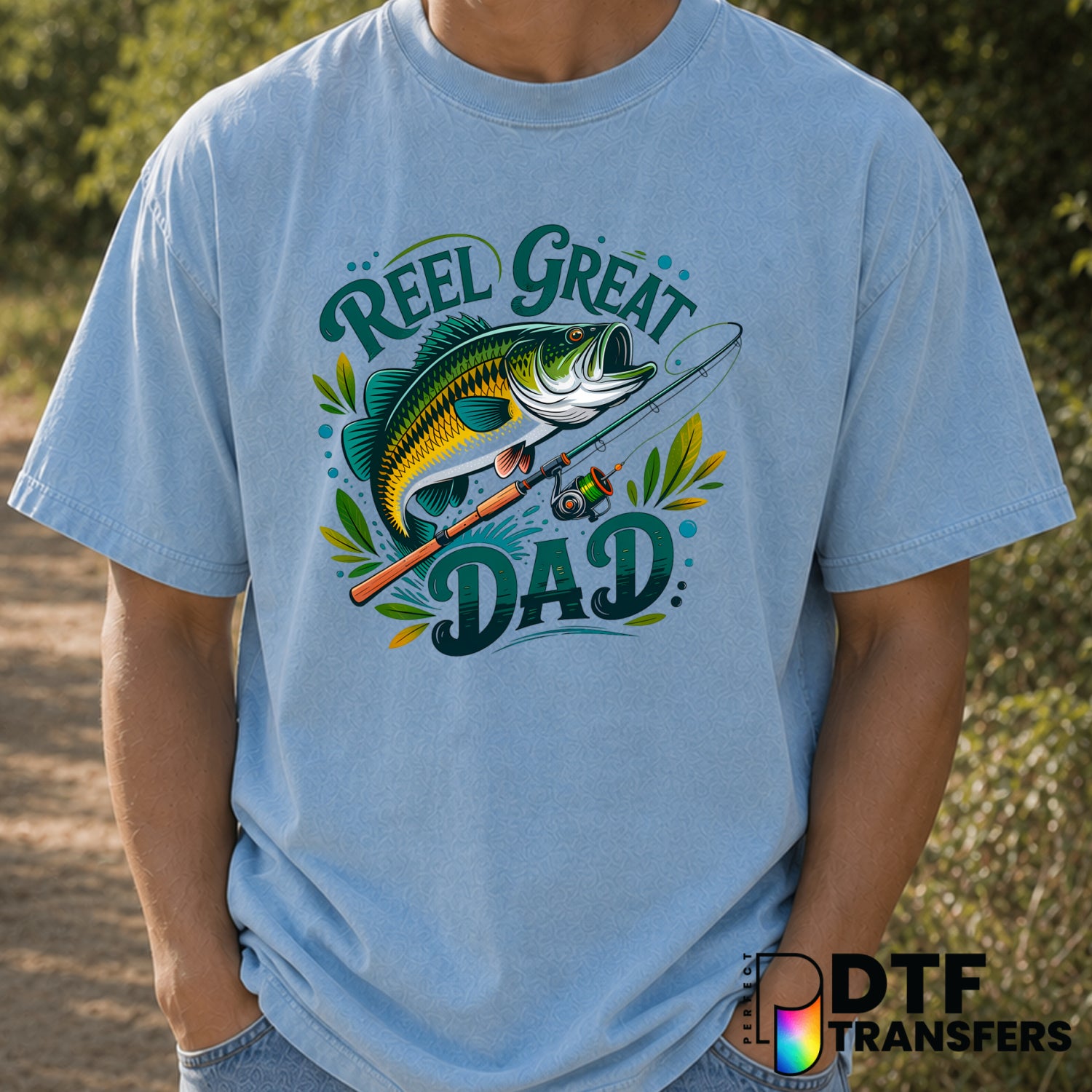 RETRO REEL GREAT DAD – Father's Day DTF Transfer (view 1 of 2) – by Perfect DTF Transfers – Premade DTF Transfers – Father...