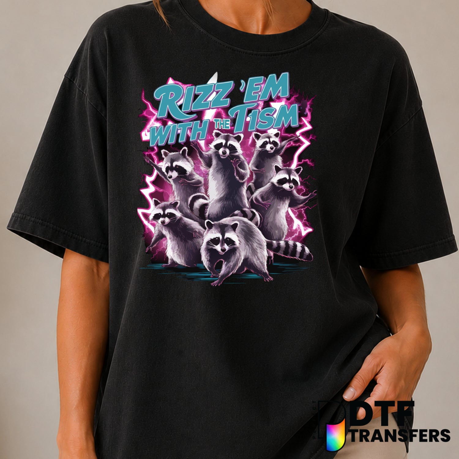 RIZZ 'EM WITH THE TISM – Autism Awareness DTF Transfer (view 2 of 2) – by Perfect DTF Transfers – Premade DTF Transfers –...