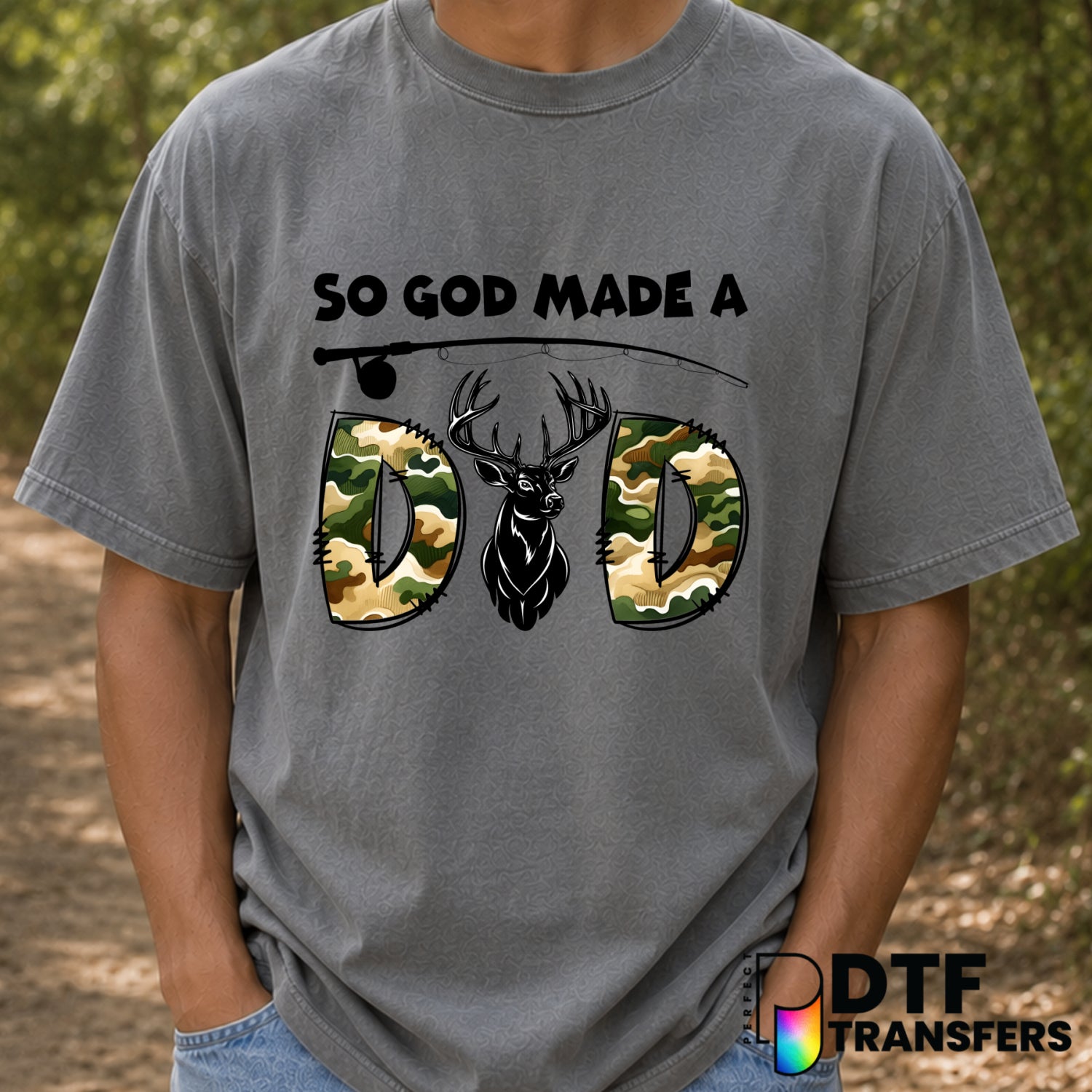 So God Made A Dad – Father's Day DTF Transfer (view 1 of 2) – by Perfect DTF Transfers – Premade DTF Transfers – Father's...