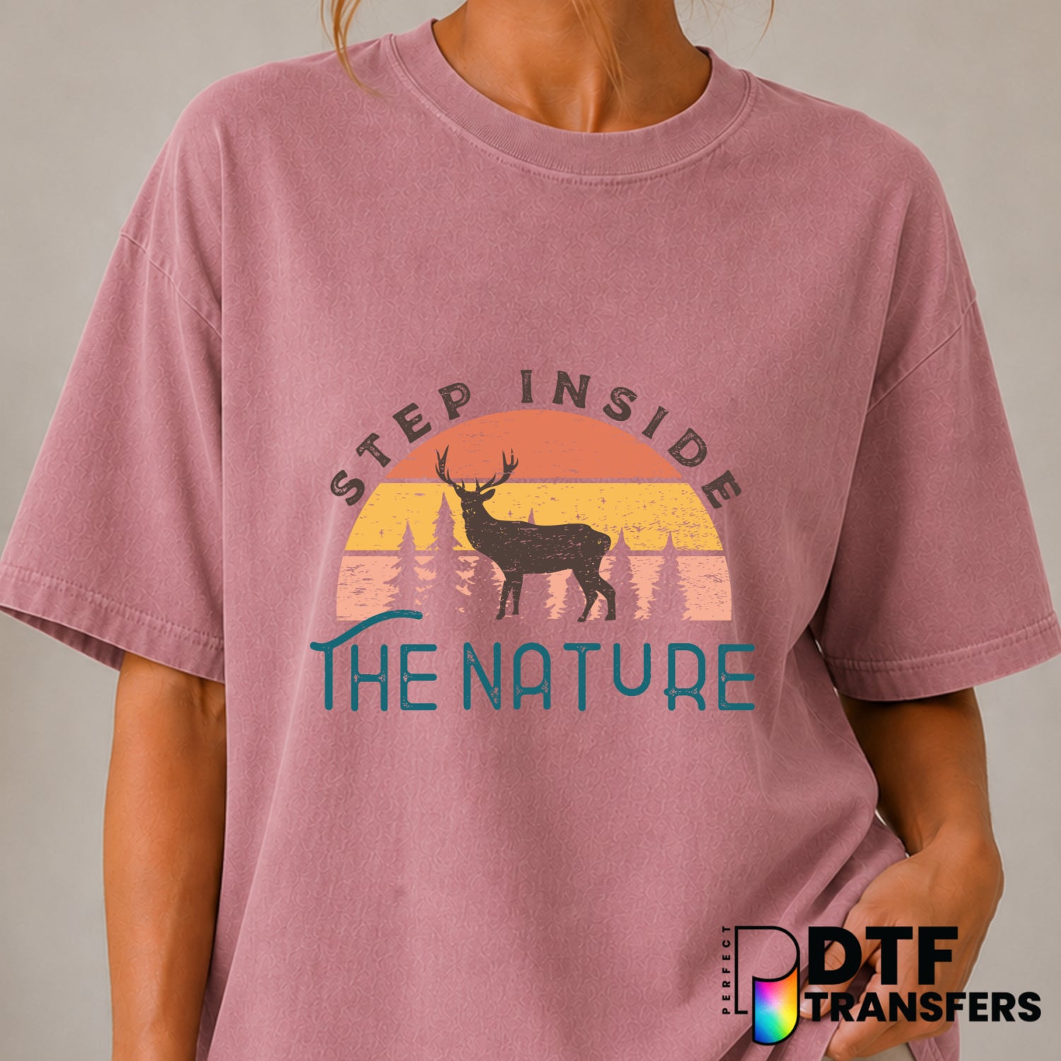 STEP INSIDE THE NATURE – Camping DTF Transfer (view 1 of 2) – by Perfect DTF Transfers – Premade DTF Transfers – Camping,...