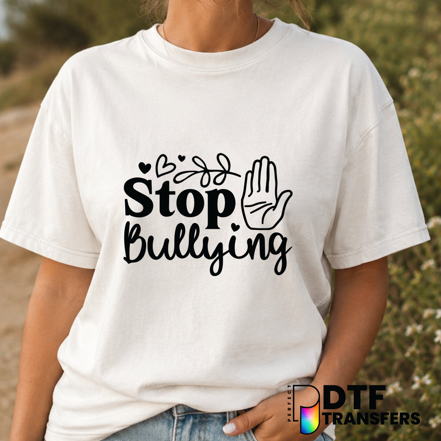 Stop Bullying – Anti-Bullying DTF Transfer (view 2 of 2) – by Perfect DTF Transfers – Premade DTF Transfers – Anti-Bullyin...