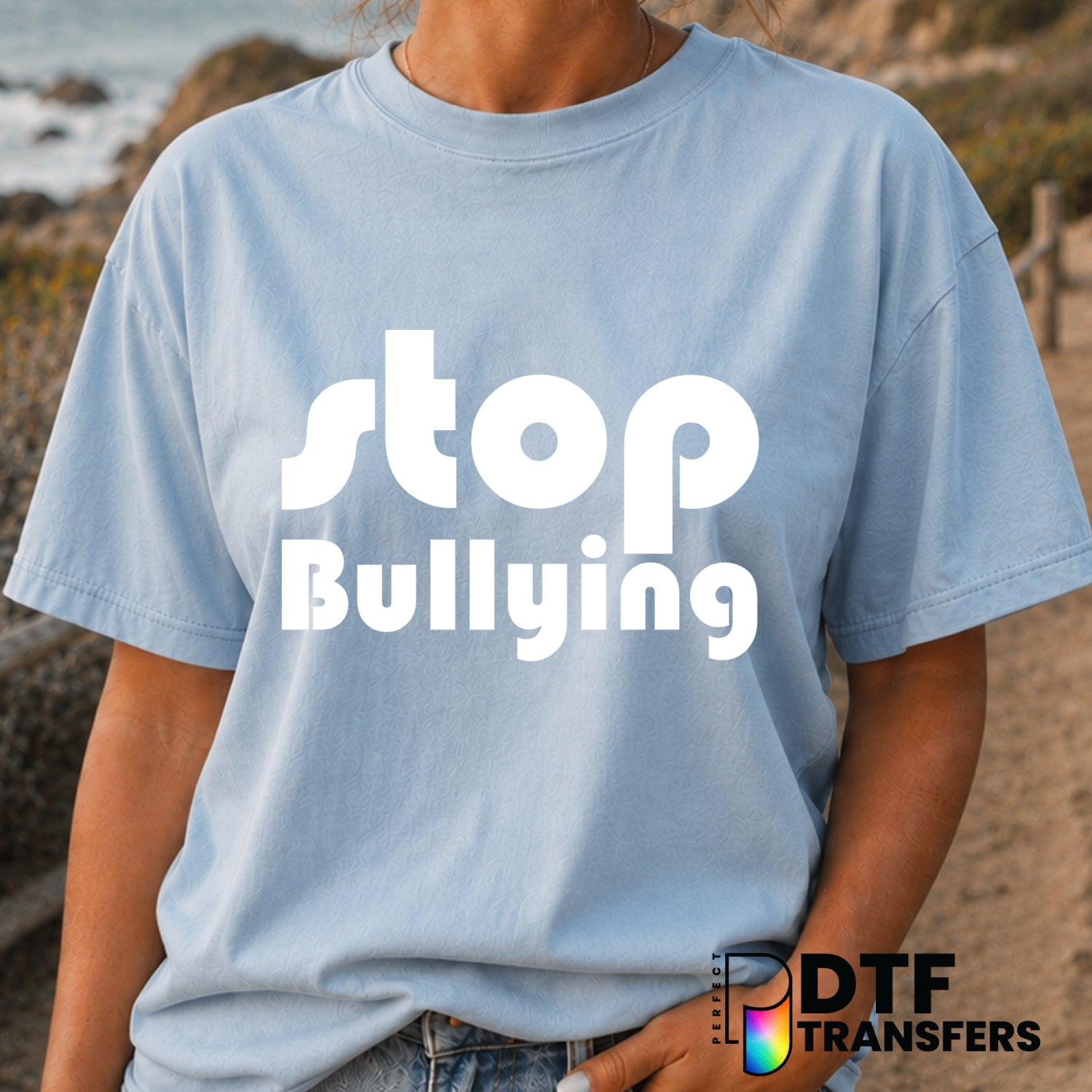Stop Bullying – Anti-Bullying DTF Transfer (view 2 of 2) – by Perfect DTF Transfers – Premade DTF Transfers – Anti-Bullyin...