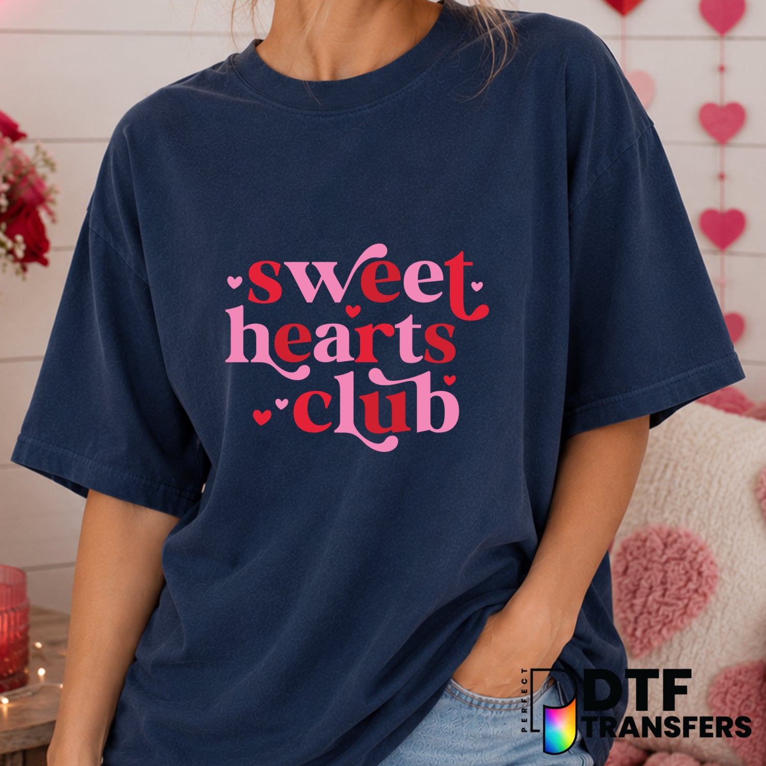 Sweet Hearts Club – Valentine's Day DTF Transfer (view 2 of 2) – by Perfect DTF Transfers – Premade DTF Transfers – Valent...