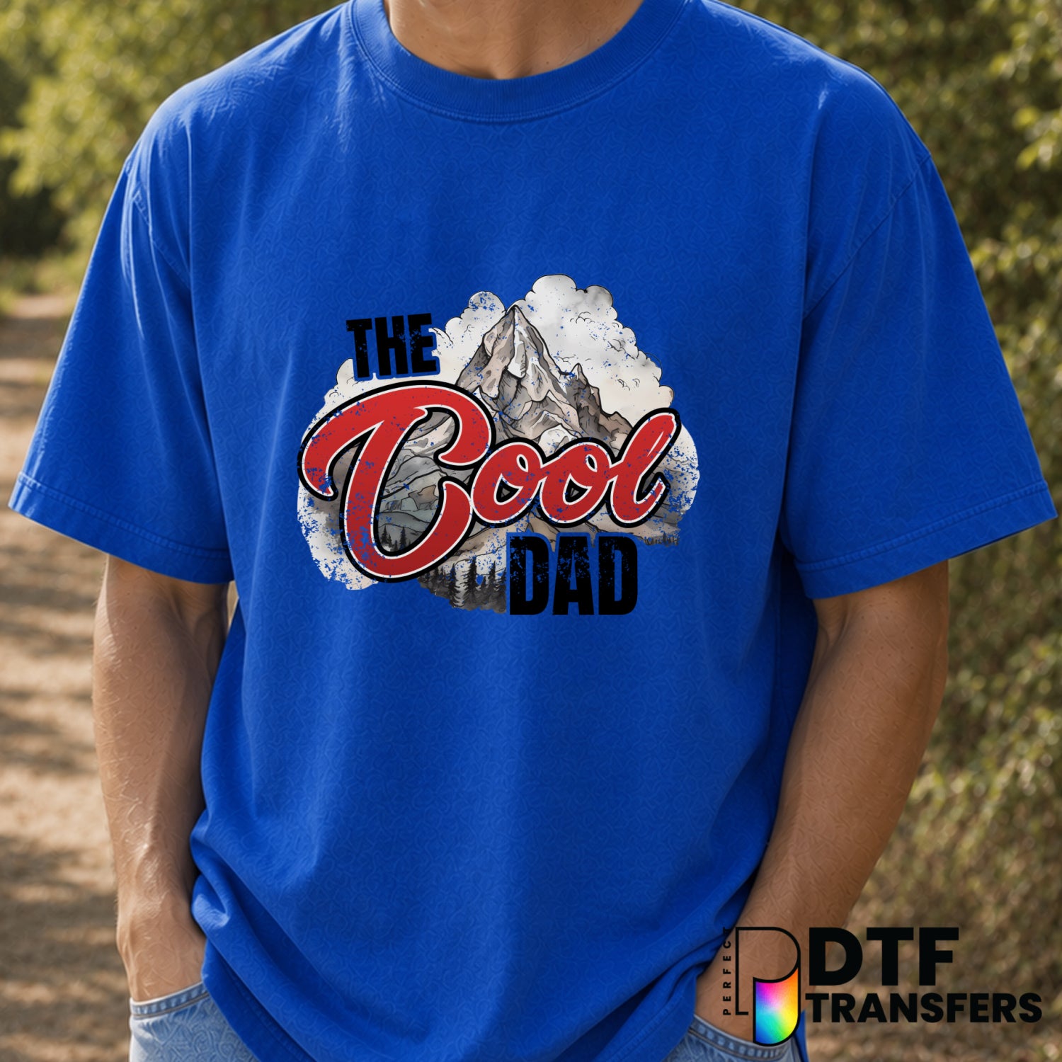 THE COOL DAD – Father's Day DTF Transfer (view 1 of 2) – by Perfect DTF Transfers – Premade DTF Transfers – Father's Day, Dad