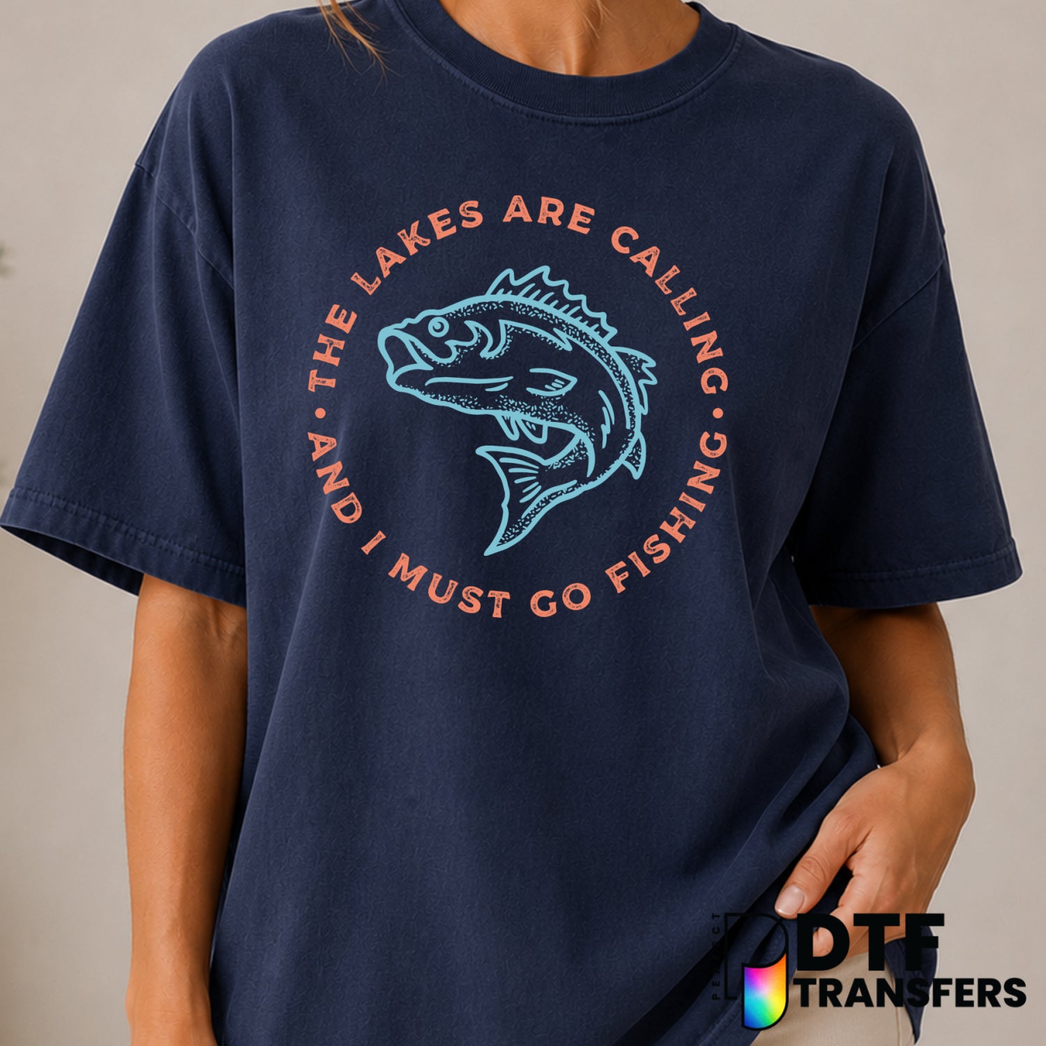 The Lakes Are Calling And I Must Go Fishing – DTF Transfer (view 1 of 2) – by Perfect DTF Transfers – Premade DTF Transfer...