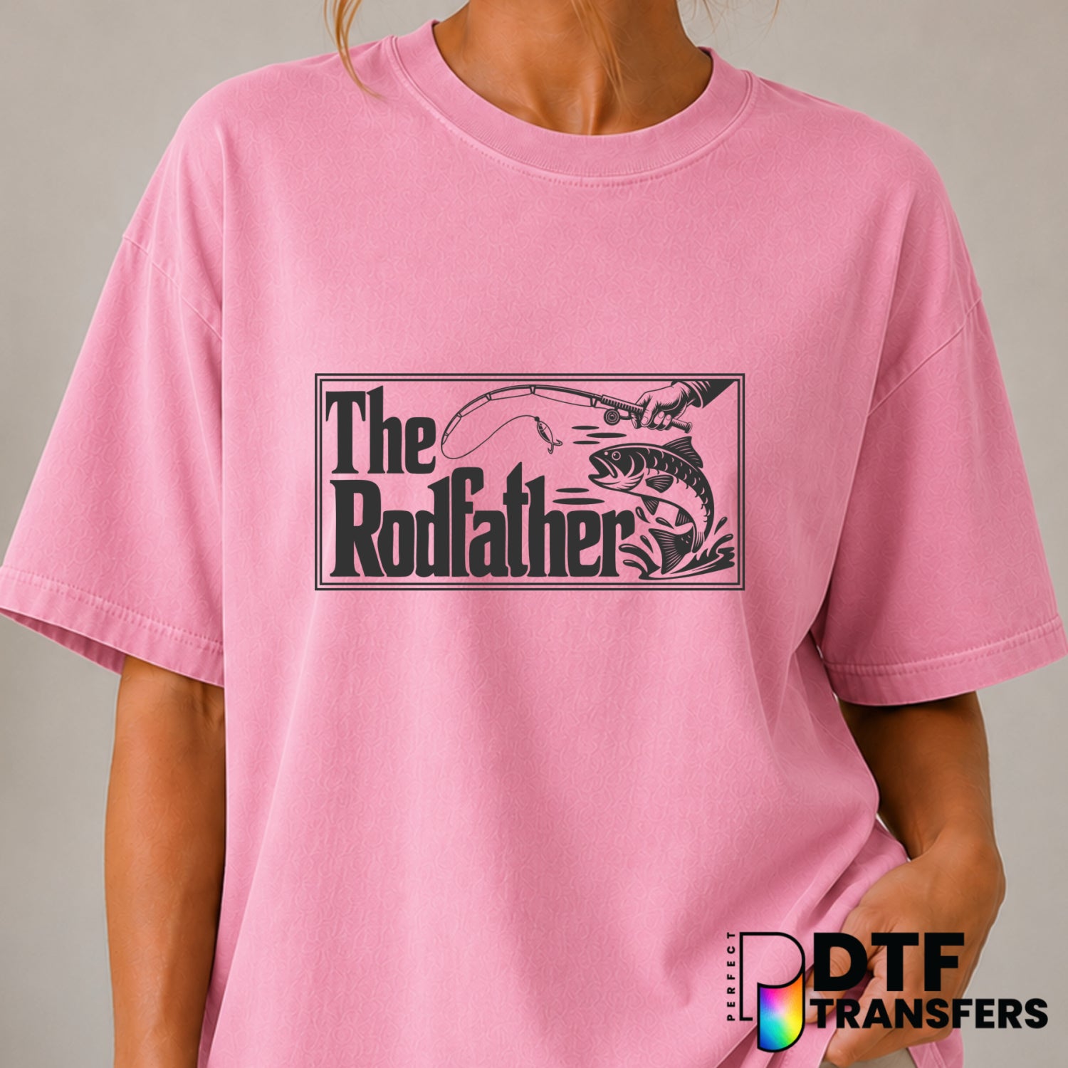 The Rodfather – Fishing DTF Transfer (view 1 of 2) – by Perfect DTF Transfers – Premade DTF Transfers – Fishing, Outdoor