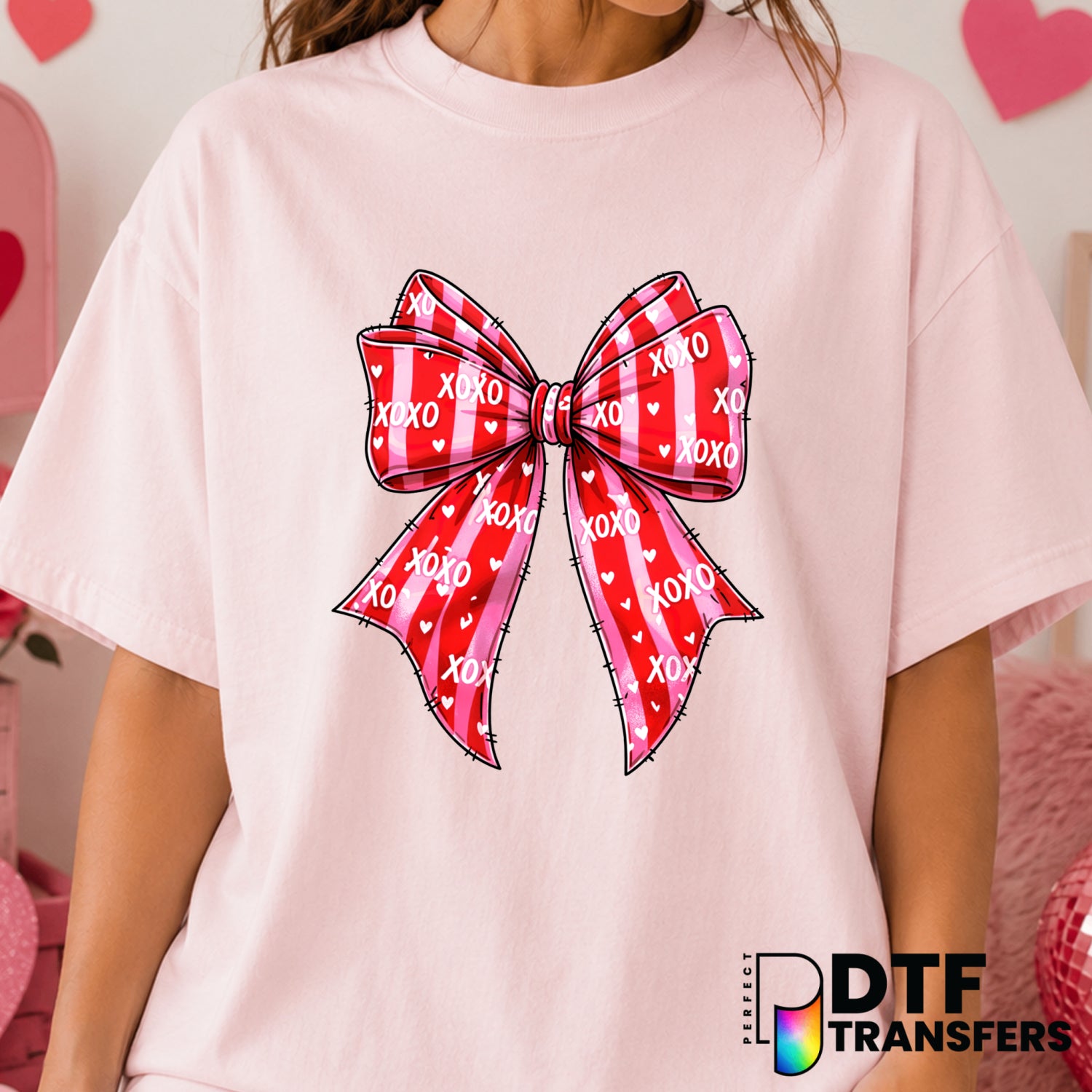 XOXO – Valentine's Day DTF Transfer (view 1 of 2) – by Perfect DTF Transfers – Premade DTF Transfers – Valentine's Day, Love