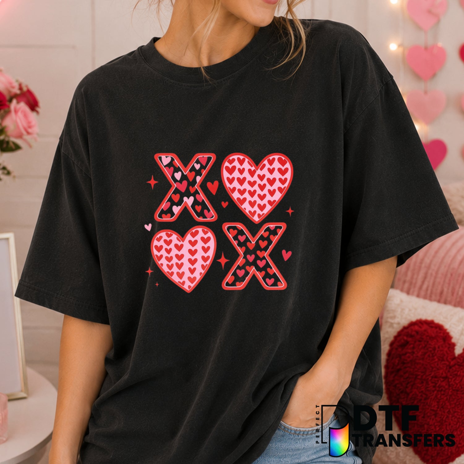 XOXO – Valentine's Day DTF Transfer (view 2 of 2) – by Perfect DTF Transfers – Premade DTF Transfers – Valentine's Day, Love