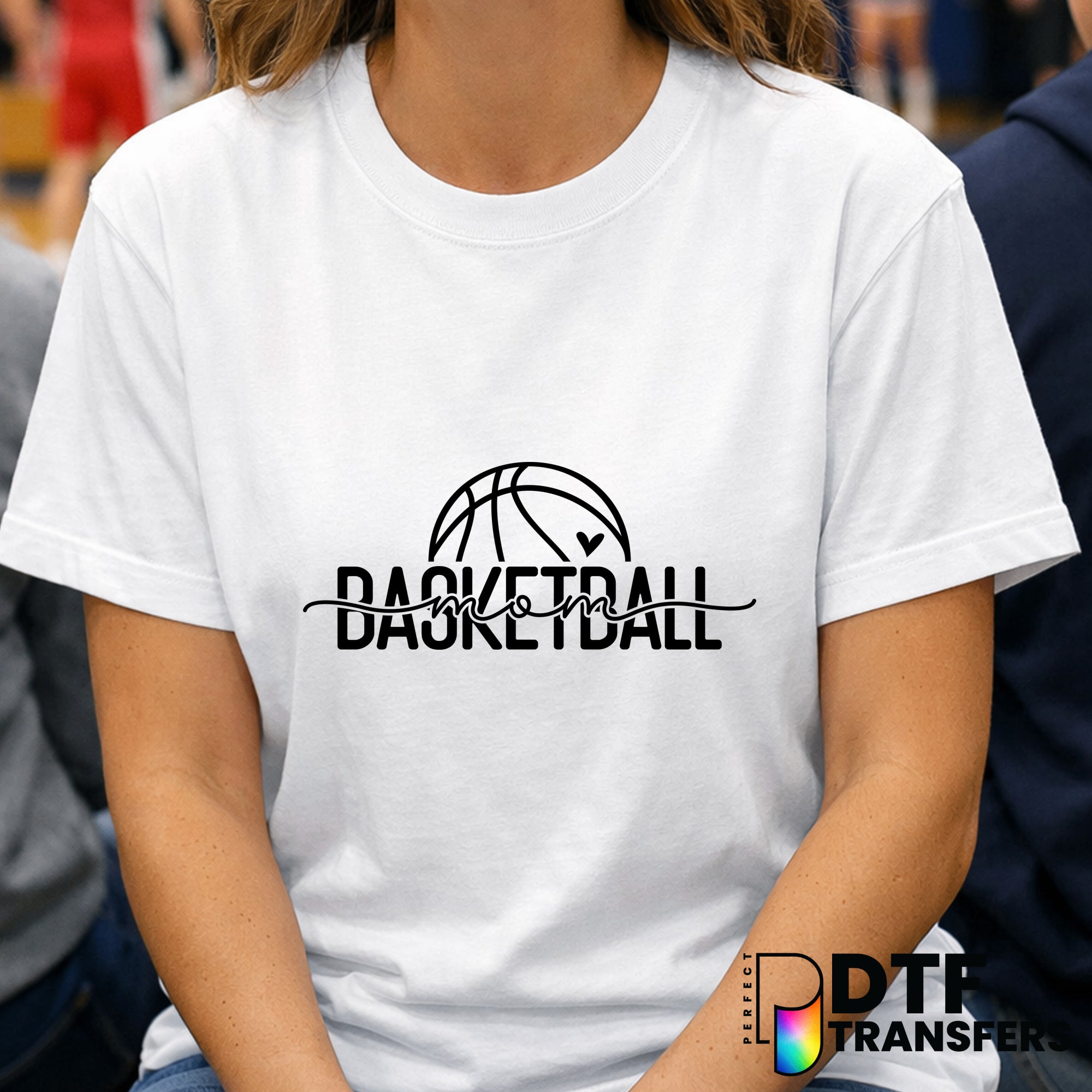 Script Basketball Heart – Basketball DTF Transfer