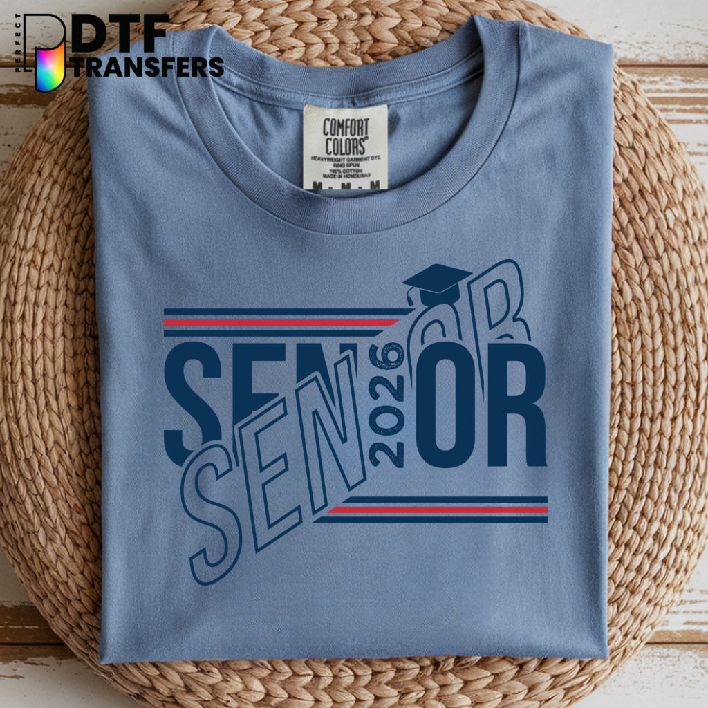 SENIOR 2026 Graduation Cap – School Teacher Spirit DTF Transfer