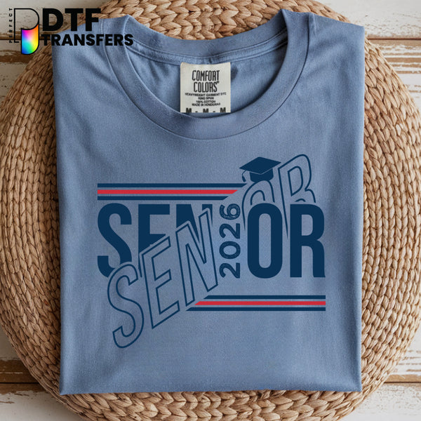 SENIOR 2026 Graduation Cap – School Teacher Spirit DTF Transfer