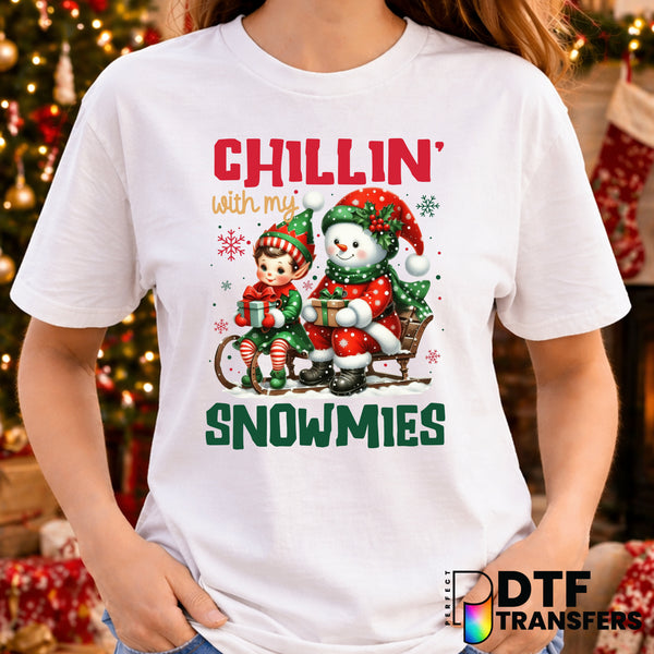 Chillin' With My Snowmies – Christmas DTF Transfer