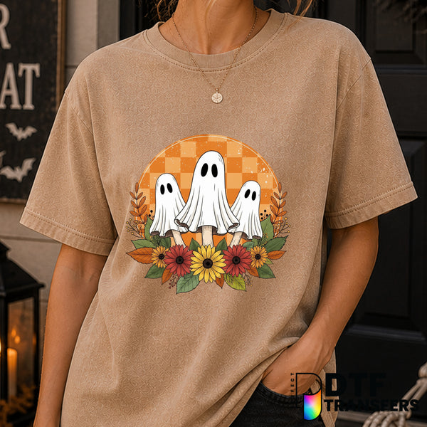 Mushroom Ghost Halloween – Halloween DTF Transfer