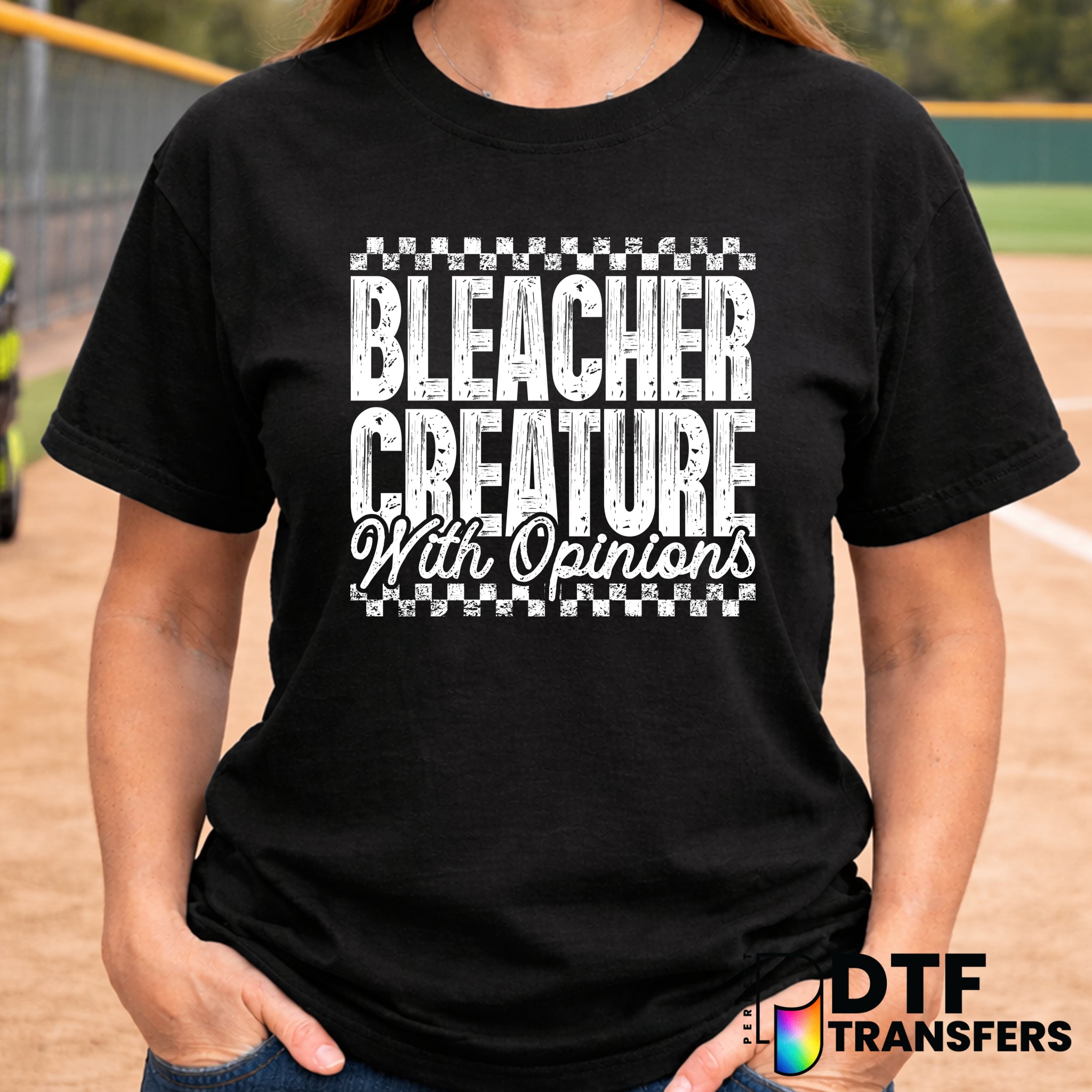 BLEACHER CREATURE WITH OPINIONS – Softball DTF Transfer