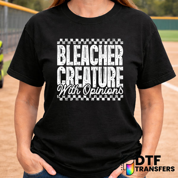 BLEACHER CREATURE WITH OPINIONS – Softball DTF Transfer