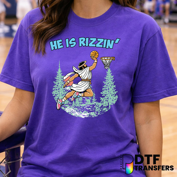 He is Rizzin' – Basketball DTF Transfer
