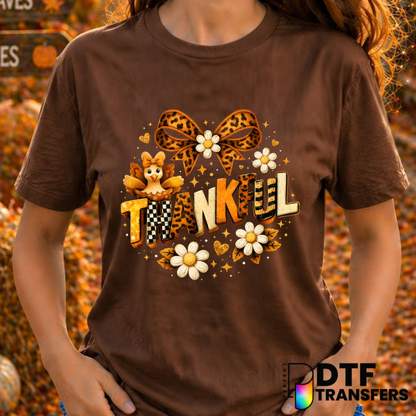 Thankful – Thanksgiving DTF Transfer