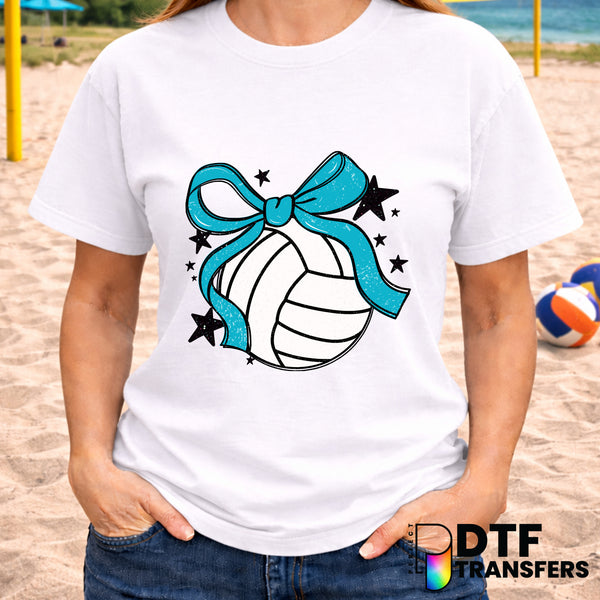 Cute Volleyball Coquette Bow – Volleyball DTF Transfer