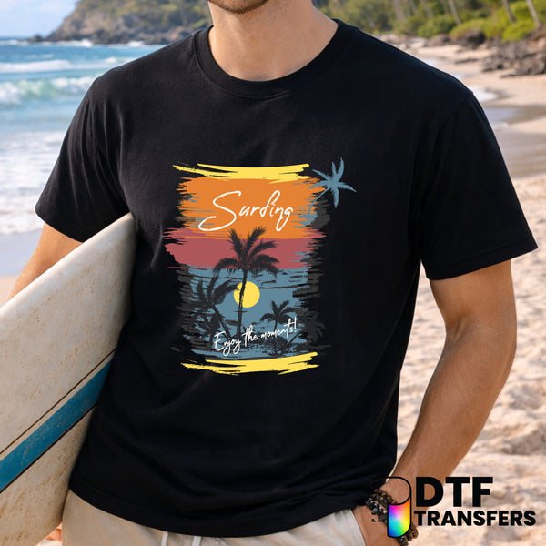 Surfing Enjoy the Moments – Surfing DTF Transfer