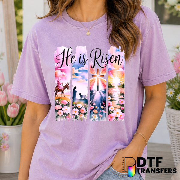 He Is Risen – Easter DTF Transfer