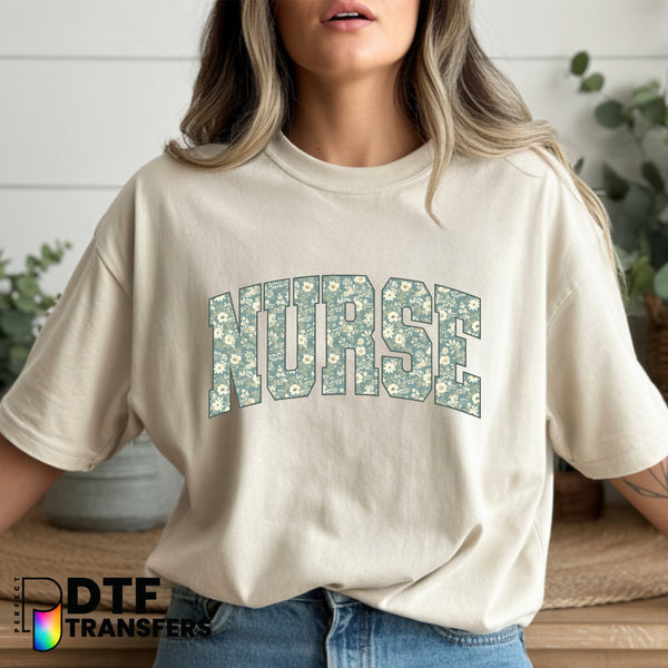 SCHOOL NURSE Bohemian Nurse Text – School Nurse DTF Transfer