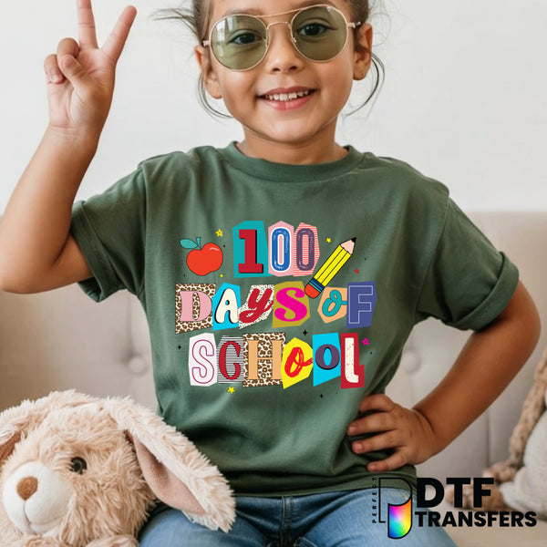 100 DAYS OF SCHOOL – Teacher DTF Transfer
