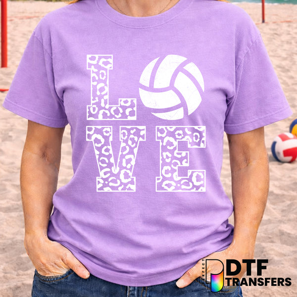 LOVE Leopard Volleyball – DTF Transfer