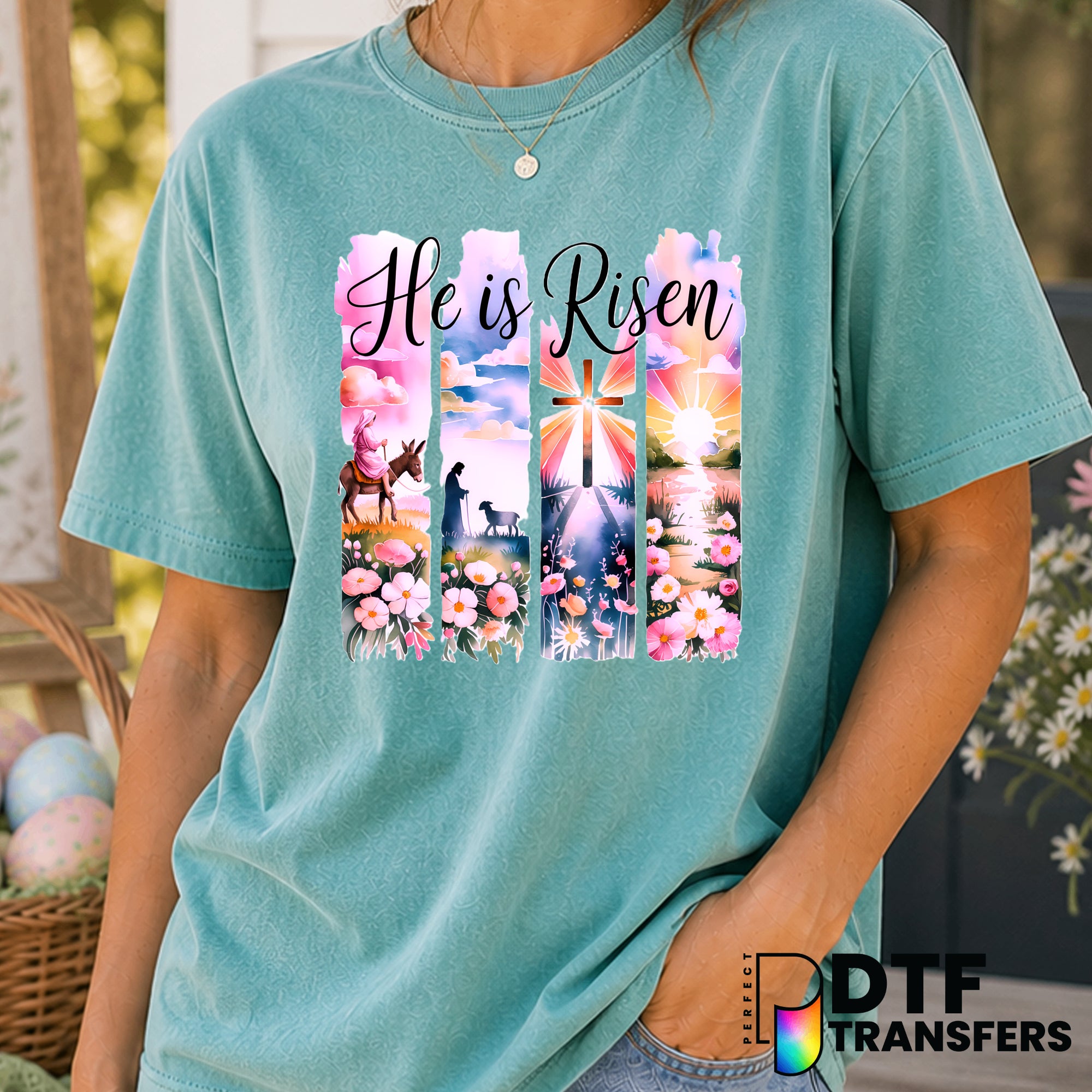 He Is Risen – Easter DTF Transfer