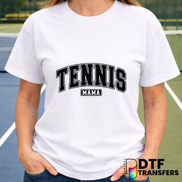 TENNIS MAMA VARSITY – Tennis DTF Transfer