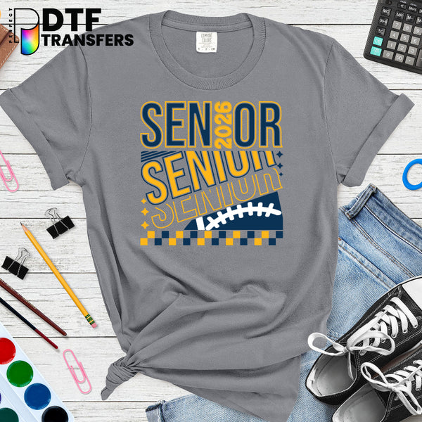 SENIOR 2026 Football – School Graduation DTF Transfer