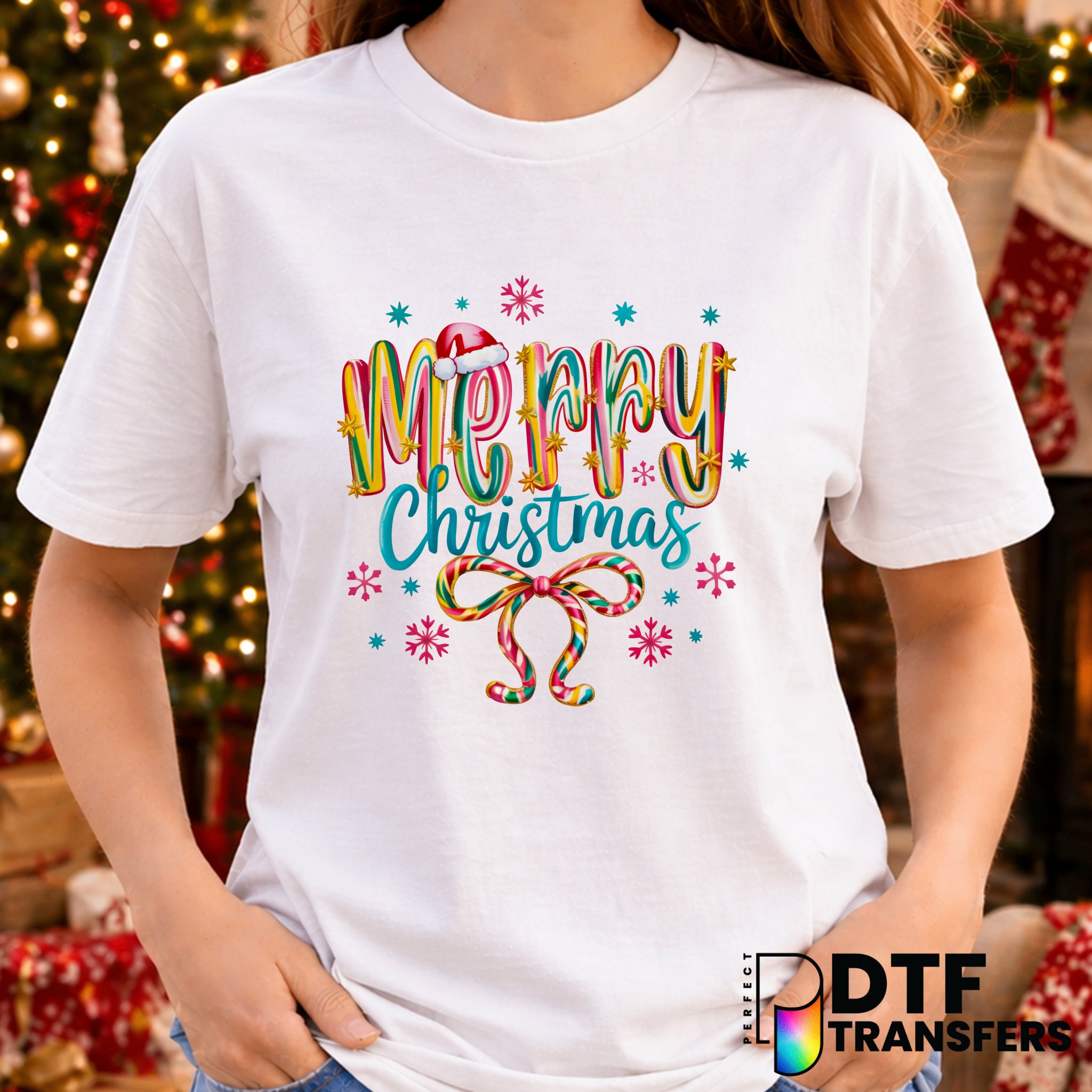 "Merry Christmas" – Christmas DTF Transfer