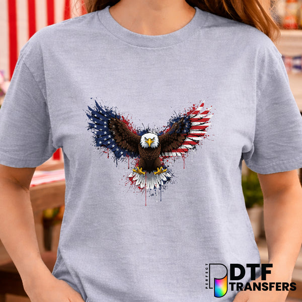 LAND OF THE FREE BECAUSE OF THE BRAVE – Fourth of July DTF Transfer