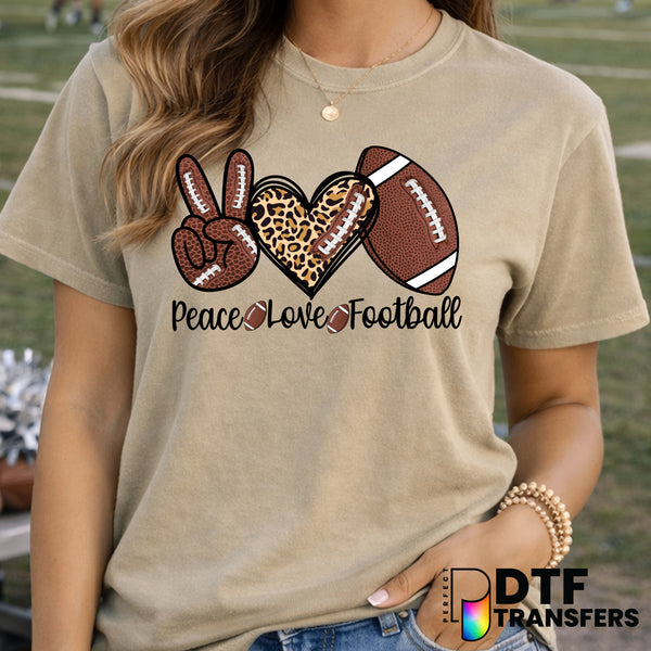 Peace Love Football – Football DTF Transfer