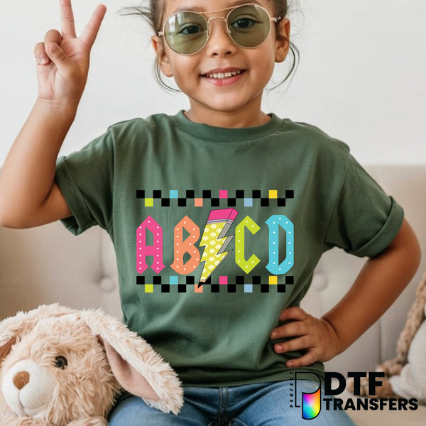 ABCD Welcome Back To School – Teacher DTF Transfer