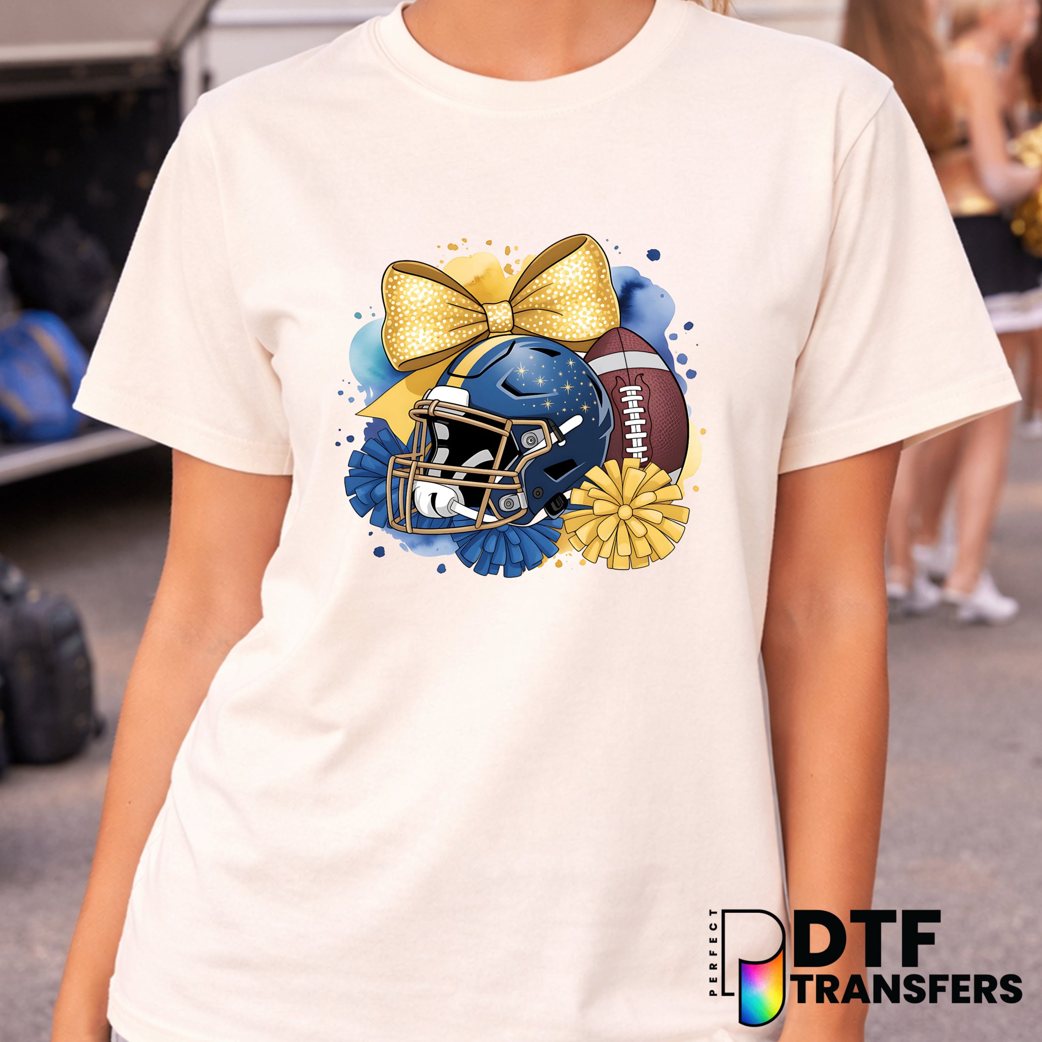 Cheerleader Football – Cheerleading DTF Transfer