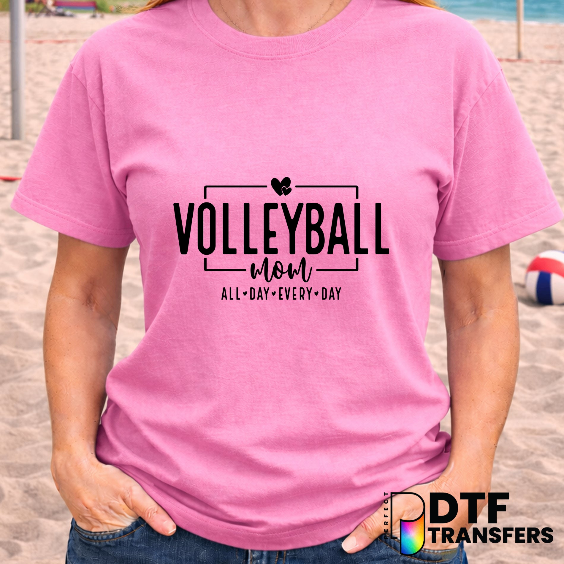 Volleyball Mom All Day Every Day – Volleyball DTF Transfer