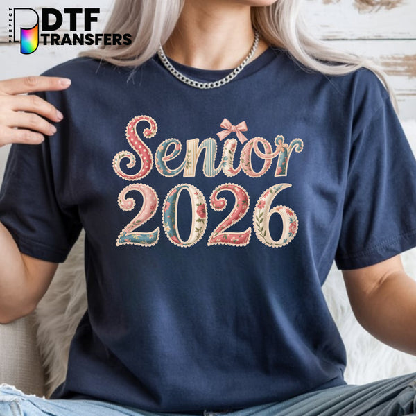 SENIOR 2026 Floral Design – Teacher DTF Transfer